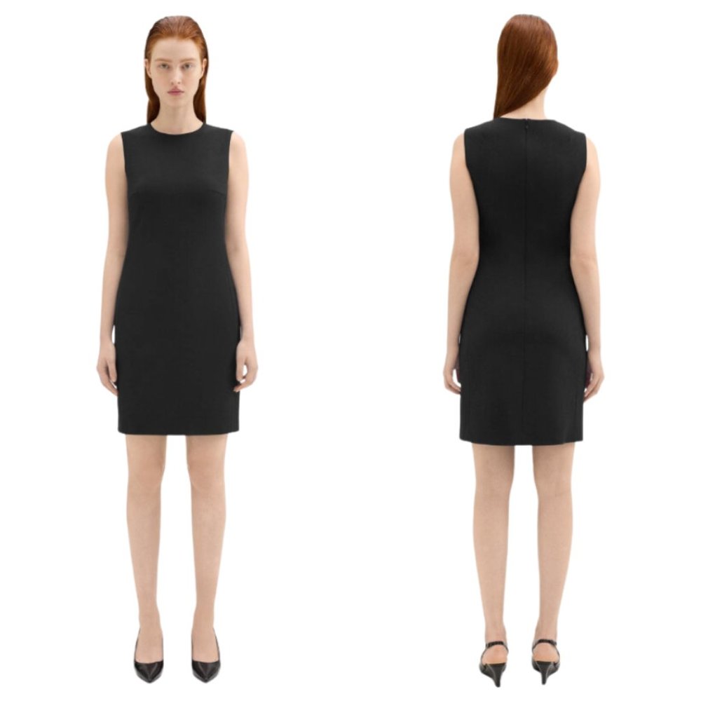Hart Schaffner Marx Sleeveless Knit Sweater Merino Wool Black Dress SZ Large